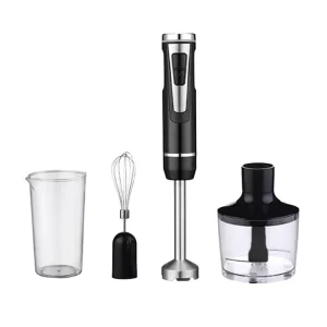 Cordless Immersion Blender 200W 3 in 1 Hand Blender Stick Blender Stainless Steel Blade with Mixing Beaker Chopper Whisk