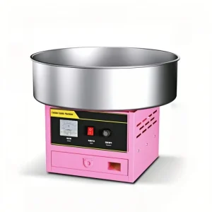 Cotton candy vending kiosk equipped with cart popcorn machine and wheels convenient for daily sales