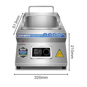 Counter Top Commercial Electric Induction Stainless Steel Deep Fryer 220V for Chicken French Fries