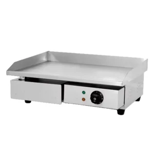 Counter Top Stainless Steel Electric Griddle Machine Fast Heat 3KW Power Temperature Control Commercial Use