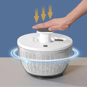 Creative 6L Large Capacity Manual Press Salad Spinner Vegetable Dryer Plastic Food Dehydrator for Fruit Vegetable Drying
