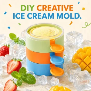 Creative Silicone Ice Pop Mold Easy Release Ice Cube Tray for Homemade Ice Cream and Popsicles