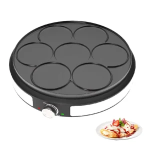 Crepe Pan Crepe Breakfast Makers 13” Detachable Reversible Plate Hot Cakes and Non stick Griddle Electric Pancake Maker