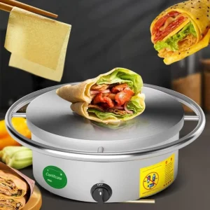 Crepe and Pancake Makers 220V 110V Fast Heating Evenly Heated 40cm Large Round Pancake Machine