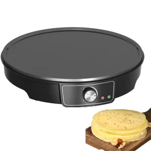 Crepe and Pancake Makers Kitchen Appliances Black Pancake & Crepe Maker With 12 Hot Plate for Pancakes