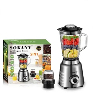 Cross Border 03048 1.5L 800W Knob Controlled Household 2-in-1 Juicer Grinder Blender Cooking Machine