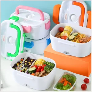 Cross border Electric Lunch Box Plastic Vehicle mounted Household Dual purpose Plug in Insulation Fast Heating Removable Liner