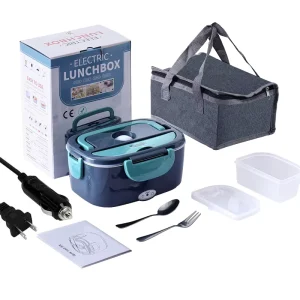 Cross border Portable Electric Heating Lunch Box Home Car Use No Water Needed Self Heating Leak proof High power 1.3 1.5L