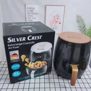 Cross border Stainless Steel 6L Touch Screen Automatic Power Off Multi Function Large Capacity Electric Fryer Oven Air Fryer