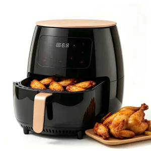 Custom 6L 2400W Square Modern Electric Air Fryer Oven Manual Control PTFE Non Stick Energy Saving Warranty for Household