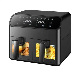 Custom Air Fryer Multifunctional Household Visual 6L+ Capacity Polypropylene Double Pot Electric Fryer Oven 2300W