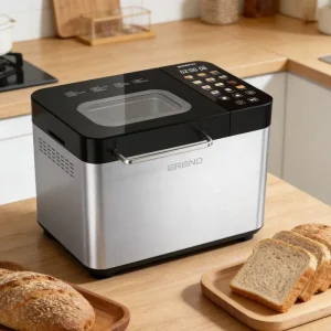 Custom Brand Stainless Steel 430 Housing Multifunction Home LED Display Electric Bread Maker Machine with 12 Menus