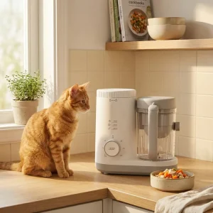 Custom Branding Available OEM Stainless Steel Plastic Pet Food Processor 2 in 1 Easy Clean Fresh Meal Maker for Dogs Cats