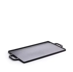 Custom Cast Iron Reversible Griddle for Grills Rectangular Baking Flat and Ribbed Griddle Plate