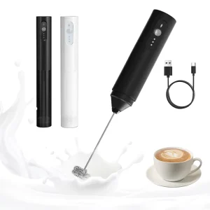 Custom Compatible USB Powered Handheld Electric Automatic Milk Frother with Stand or Lid for Coffee Lattes Cappuccino Matcha