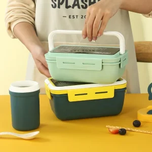 Custom Eco-Friendly Korean Lunch Box Set for Kids Warmer School Tiffin Bag with PP Lid