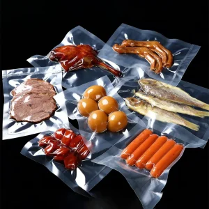 Custom Food Grade Vacuum Sealer Bag Packaging BPA Free Barrier Smooth Clear Prepared Meals Cheese Pizza Storage Retort Pouch
