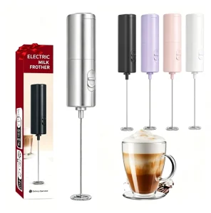 Custom Handheld Electric Whisk Mini Automatic Egg Beater Holder & Milk Foamer Frother Coffee Blender Mixer Tea Tools
