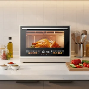 Custom Large Capacity Aluminium Alloy Handle All in One Electric Oven Smart Touch Air Fryer Microwave for Households