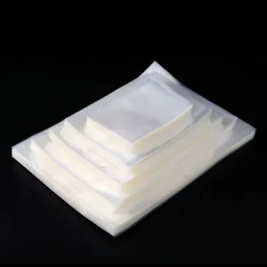 Custom Logo 3 Three Side Heat Seal Chamber Vacuum Sealer Clear Smooth Plastic Vacuum Pouch for Food Chicken Meat Fish Packaging
