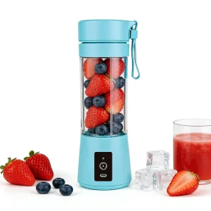 Custom Logo 380ML Portable Mini Fruit Juicer Blender 6 Blades 18000rpm USB C Smoothie Fresh Juicer Cup for Outdoor Household