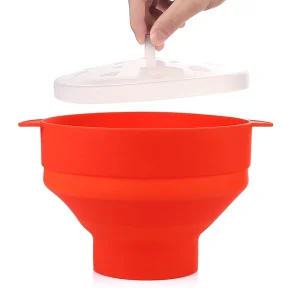 Custom Logo Air Silicone Popcorn Popper Maker Cup Popcorn Bucket Microwave Popcorn Poppers