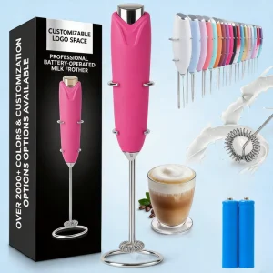 Custom Logo Handheld Electric Milk Frother for Ultra Fast Drink Mixer Kitchen Form Maker for Coffee and Tea Kitchen Tools
