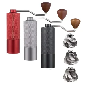 Custom Logo Manual Coffee Grinder Powder Container External Adjustment Coffee Bean Grinder for Travel Camping Home Office