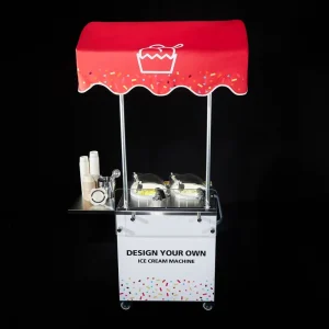 Custom Logo Multifunctional Commercial Ice Cream Maker CE NSF Approved Outdoor Use Ice Cream Powder Yogurt Fruit Chocolate
