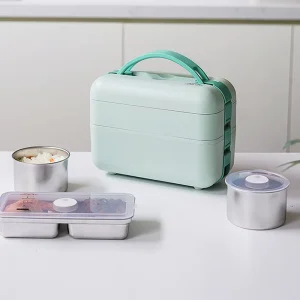 Custom Logo Portable Mini Food Warmer Electric Heating Lunch Box