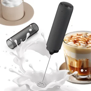 Custom Logo USB Rechargeable Electric Milk Frother Wireless Coffee Mixer Whisk