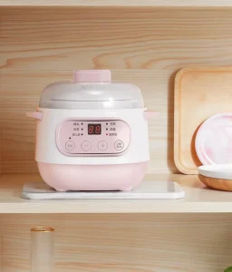 Custom Mini 1L Hot Pot Cooker Soup Cooker Nonstick Coating Smart Touch Control Stew Pot Micro Pressure Cookin Stew Pot