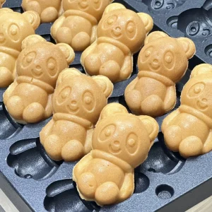 Custom Mold Mini Panda Waffle Cake Baker Machine for Small Businesses Commercial Use Bear Shape Taiyaki Waffle Makers with CE