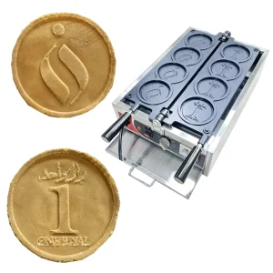 Custom Mold Waffle Coin Cheese Bread Maker Coin Shaped Qatar Customization Pans Are Carved by CNC