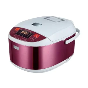 Custom Multi Purpose Square Design Stainless Steel Rice Cooker 4.1-5L Digital LED Display Timer Function Non Stick Coating