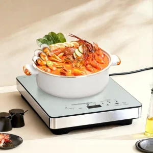 Custom OEM Desktop Induction Cooker Single Burner Portable Electric Stove Hotpot Function for Modern Kitchen Household Dutch