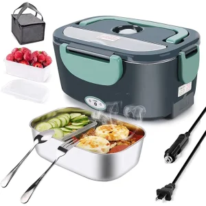 Custom Portable 12V 110V 220V Bento Box Food Warmer Container Home Electric Heated Lunch Box