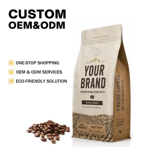 Custom Printed Large Capacity 5lb Heavy Duty Bulk Roaster Coffee Bag With Valve Zipper Pouch Packaging