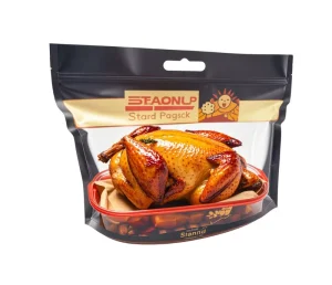 Custom Printed Microwave Resealable Zipper Deli Food Rotisserie Hot Chicken Packaging Whole Fried Roast Chicken Packaging Bag