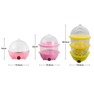 Custom Size Color 350W 1.2L Stainless Steel PP Adjustable Smart Egg Boiler