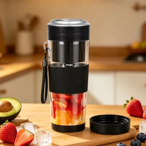 Customizable 500ml Portable Juicer Blender Rechargeable Personal Blender with Lanyard for Small Kitchen Appliances