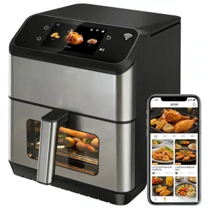 Customizable 6.5L Air Fryer with Visual Window 1800W Dual Heating Digital Air Fryer Oven