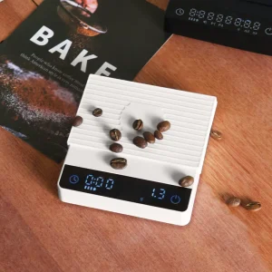 Customizable Logo Tempered Digital Kitchen Scale Anti-Slip Hand Brewed Coffee Weighing with Timer Household