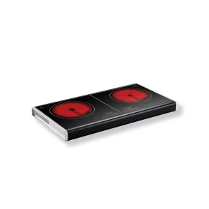 Customization Household Kitchen Outdoor Car Black Two Plate 2 Burner Ultrathin Electric Hot Plate for Cooking