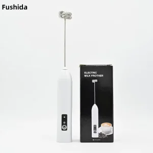 Customize Logo ODM OEM Stainless Steel Mini Handheld USB Electric Milk Frother Whisker Foam Blender Mixer One Touch Operation
