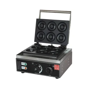 Customized 6 Grid Stainless Steel White 220V Doughnut Shaped Electric Waffle Maker Fuqi FQ 6A 1550W 8KG Hotels Restaurants