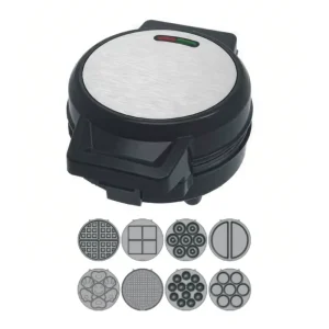Customized 600W 3 in 1 Detachable Cartoon Biscuit Doughnut Maker 6.29 Inch Stainless Steel Electric Mini Waffle Maker Machine