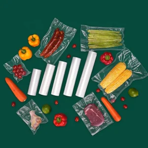 Customized Baby Food Preservation Vacuum Bag Transparent Embossed Plastic Nylon Back Seal Heat Seal Vacuum Packaging Food Sealer