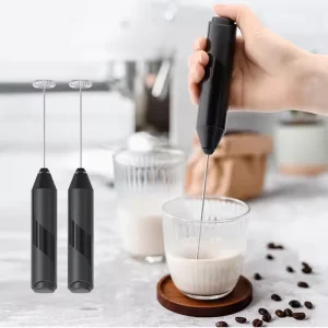 Customized Battery Operated Stainless Steel Mini Whisk Electric Milk Frother Handheld Coffee Mixer