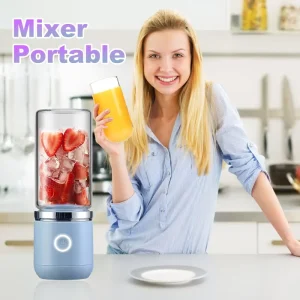 Customized Color Logo Presser Small Personal Electric USB Mini Portable Fruit Glass Blender Mixer for Juice